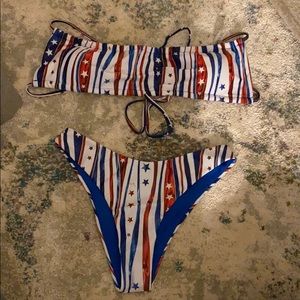BRAND NEW! Never worn American flag bathing suit!